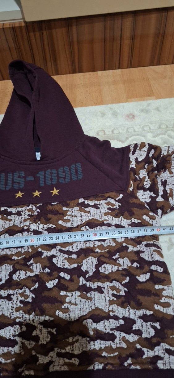 Kapüşonlu Kamuflaj Desenli Erkek Sweatshirt - Görsel 5