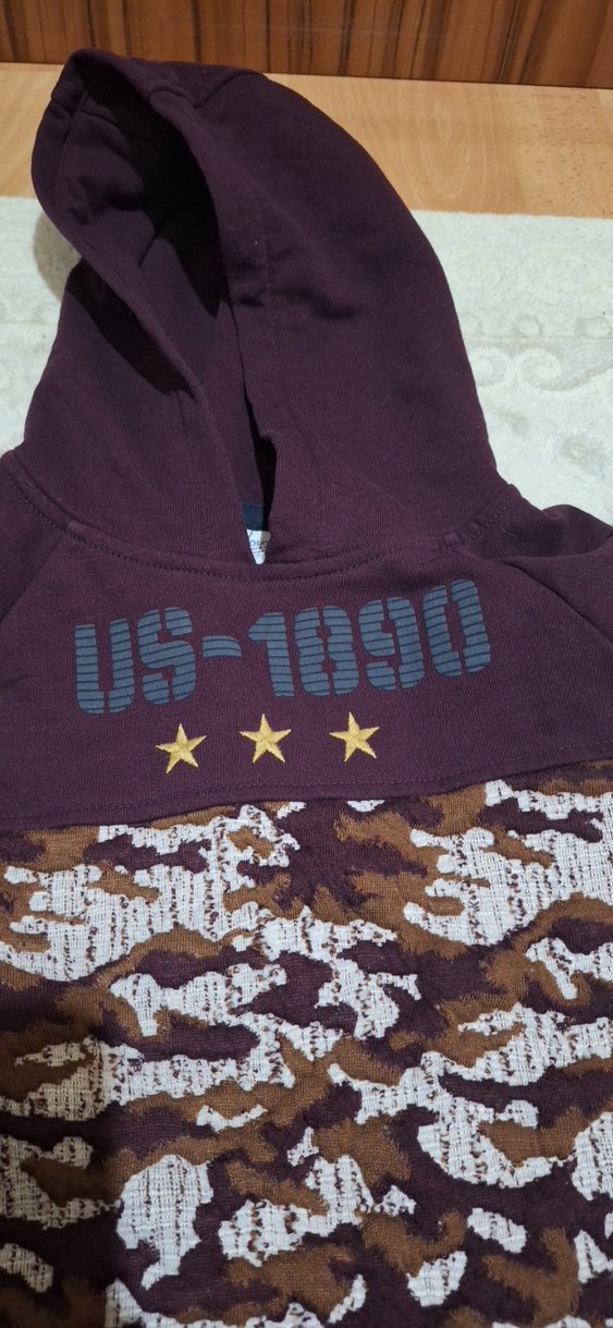 Kapüşonlu Kamuflaj Desenli Erkek Sweatshirt - Görsel 4