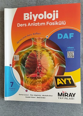Biyoloji Ders Anlatım Fasikülü TYT AYT DAF