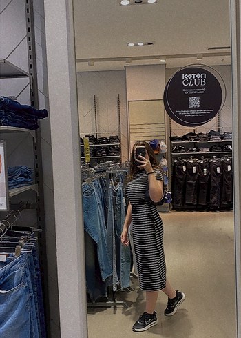 Gri Zebra Desenli Strappy Midi Elbise