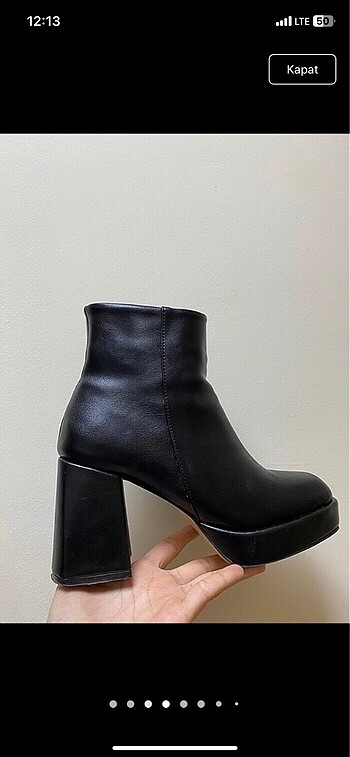 38 Beden siyah Renk ZARA MODEL TOPUKLU BOT