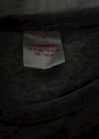 Kız Çocuk Gri Uzun Kollu Baskılı Tişört - Görsel 3