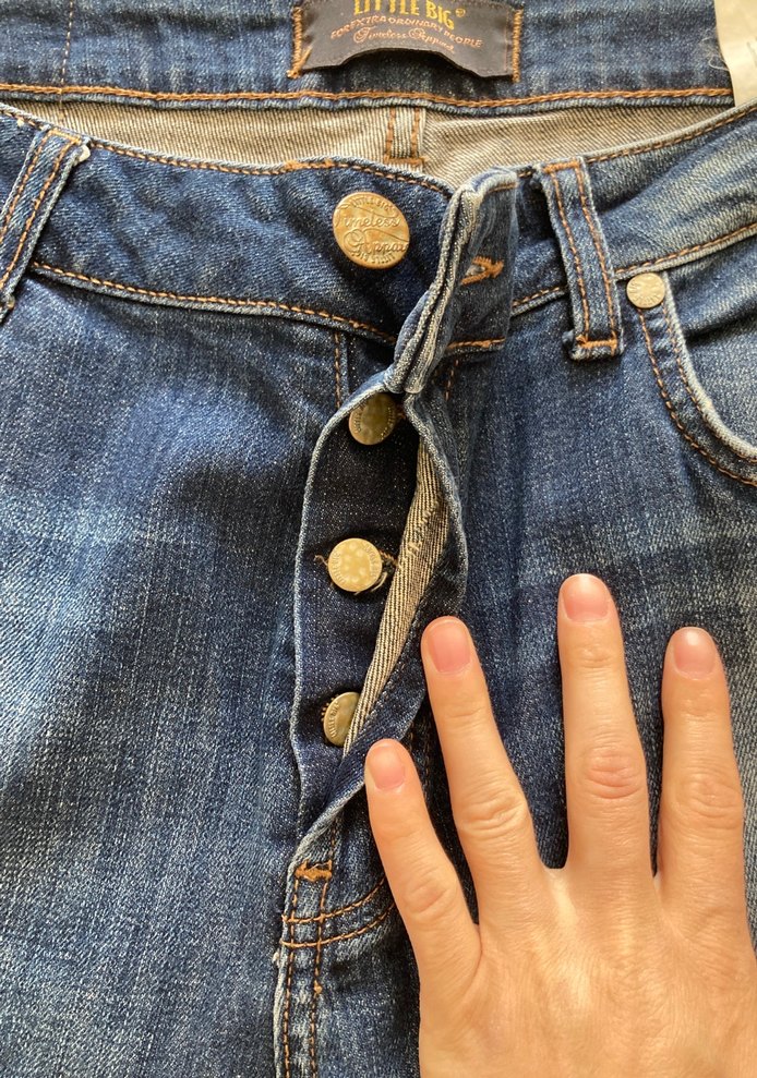 Düğmeli erkek pantolon - Görsel 2