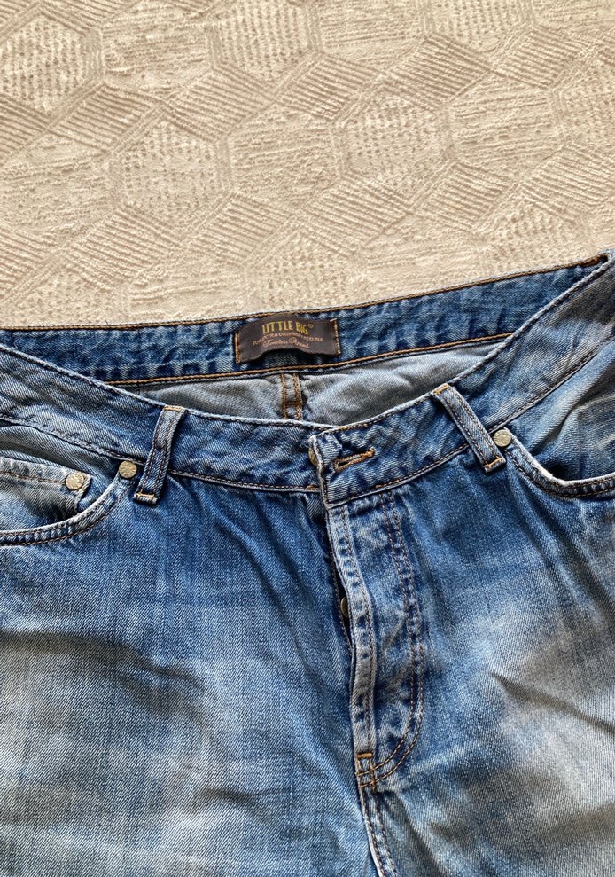 Düğmeli bol paça erkek pantolon - Görsel 2