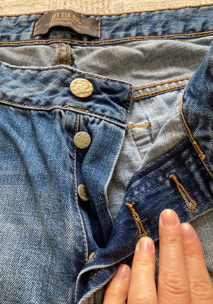 Düğmeli bol paça erkek pantolon - Görsel 3