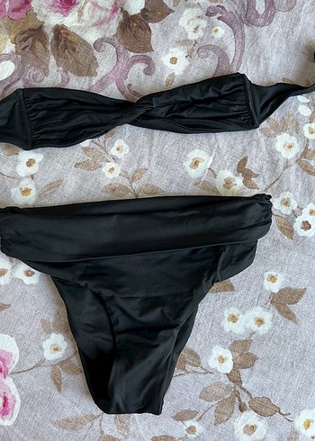 36 Beden Siyah Strappy Gotik Bikini