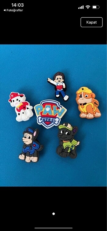 Paw patrol jibbitz set