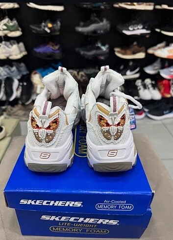37 Beden Skechers D'lites White Butterfly