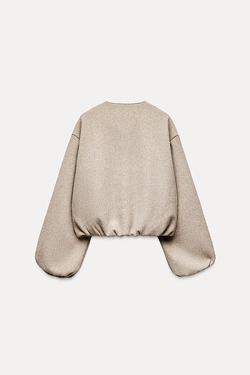 s Beden ten rengi Renk Zara ELASTİK KENARLI YUMUŞAK BOMBER CEKET