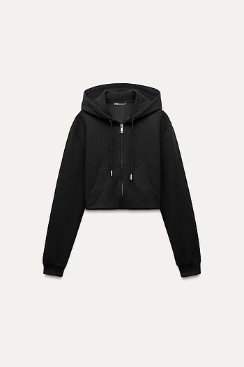 m Beden INTERLOK ÖRGÜ CROP SWEATSHIRT