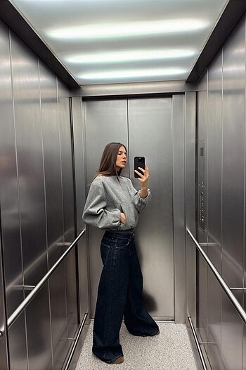 Zara Zara ELASTİK KENARLI YUMUŞAK BOMBER CEKET