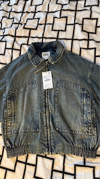Zara CEPLİ DENIM CEKET