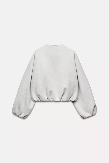 s Beden beyaz Renk Zara ELASTİK KENARLI YUMUŞAK BOMBER CEKET
