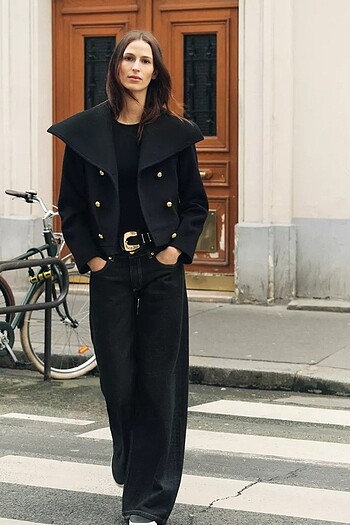 s Beden siyah Renk Zara YÜNLÜ CEKET ZW COLLECTION