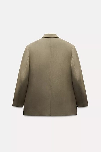 l Beden haki Renk Zara KRUVAZE OVERSIZE BLAZER