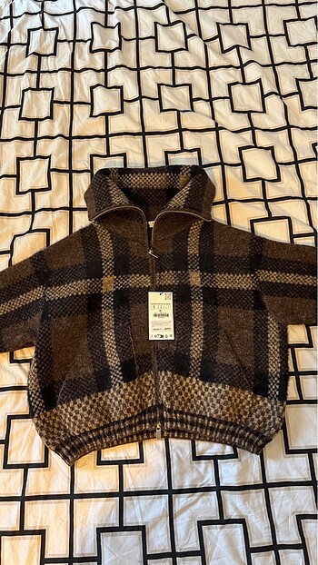 Zara Zara EKOSE ÖRGÜ BOMBER CEKET