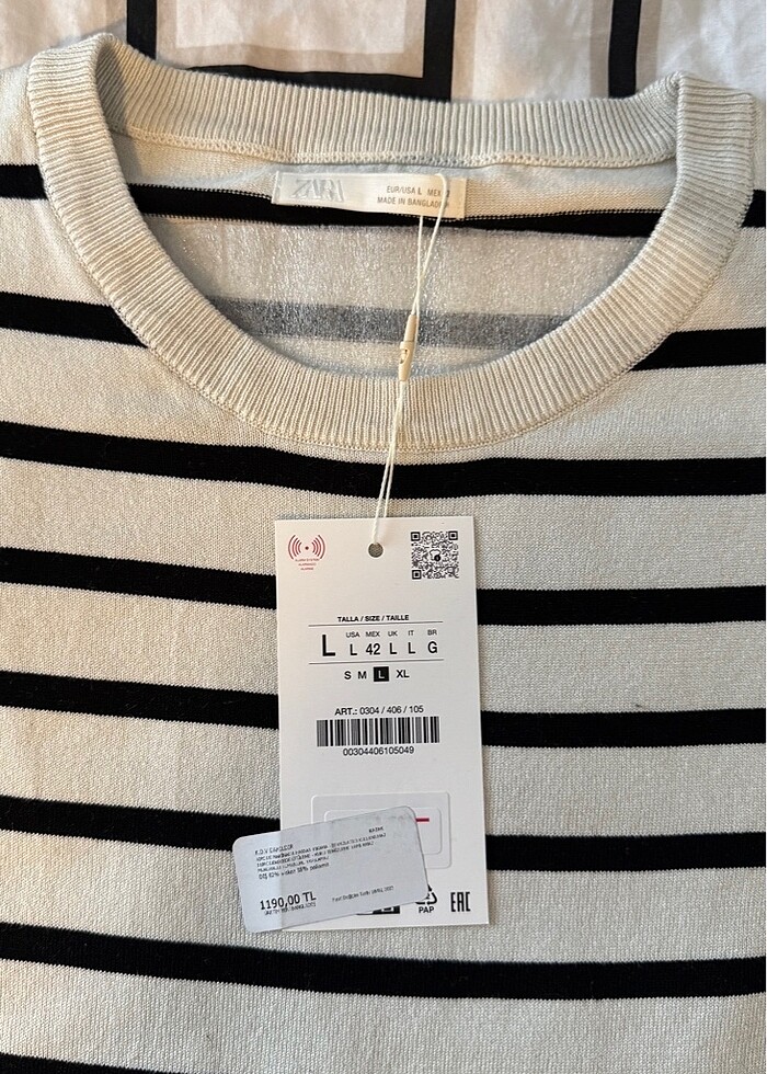 Zara DÖKÜMLÜ ÖRGÜ T-SHIRT - Görsel 4