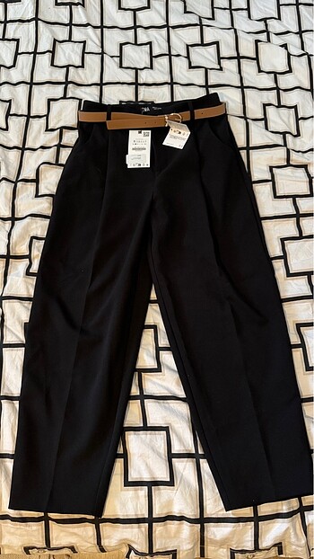 Zara KEMERLİ PENSLİ PANTOLON