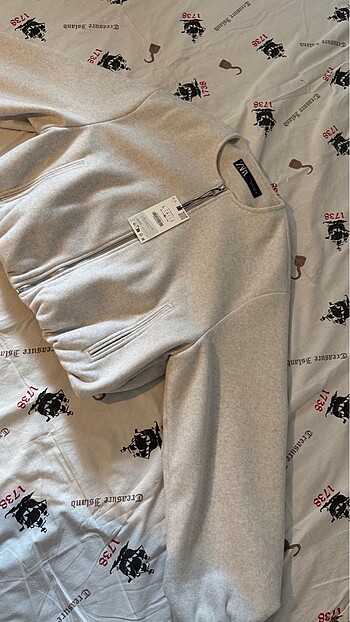 l Beden Zara ELASTİK KENARLI YUMUŞAK BOMBER CEKET