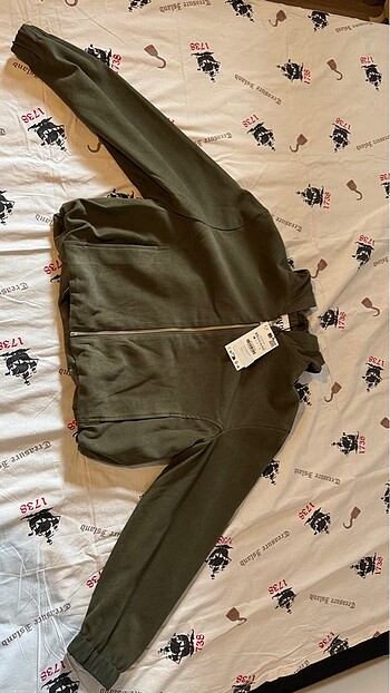 xs Beden Zara KAPÜŞONLU DOKULU BOMBER CEKET