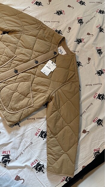 s Beden camel Renk Zara WATER-REPELLENT ŞİŞME MONT