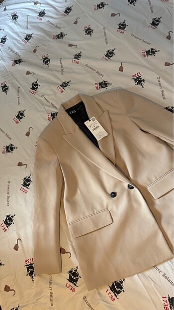 m Beden ten rengi Renk Zara KRUVAZE OVERSIZE BLAZER