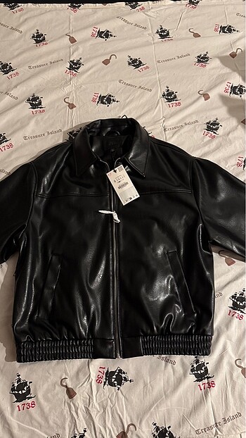 Zara SUNİ DERİ BOMBER CEKET