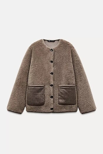 Zara ZW COLLECTION SUNİ YÜNLÜ CEKET