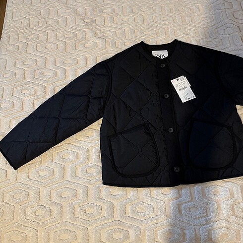 xs Beden siyah Renk Zara WATER-REPELLENT ŞİŞME MONT
