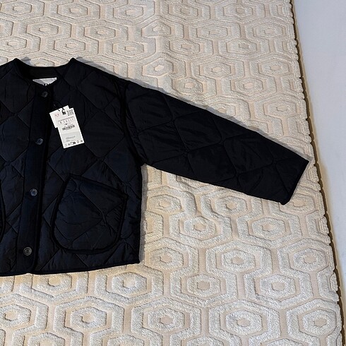 s Beden siyah Renk Zara WATER-REPELLENT ŞİŞME MONT