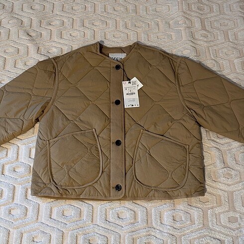 m Beden Zara WATER-REPELLENT ŞİŞME MONT