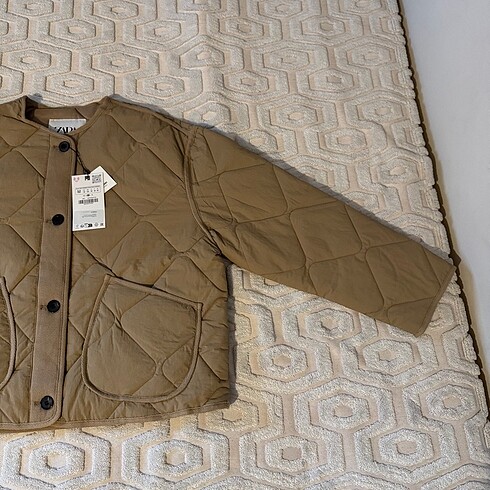 m Beden haki Renk Zara WATER-REPELLENT ŞİŞME MONT