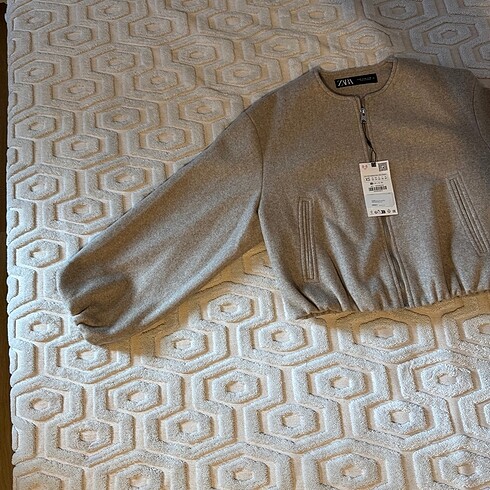xs Beden camel Renk Zara ELASTİK KENARLI YUMUŞAK BOMBER CEKET