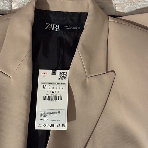 s Beden Zara KRUVAZE OVERSIZE BLAZER