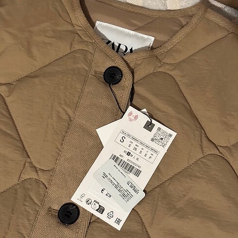 xs Beden Zara WATER-REPELLENT ŞİŞME MONT