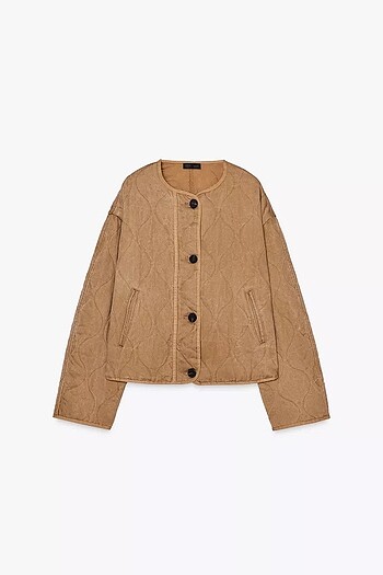 Zara Zara YIKANMIŞ GÖRÜNÜMLÜ KAPİTONE CEKET