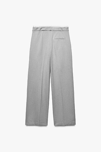 m Beden ZARA ÇİFT BEL BANTLI WIDE LEG PANTOLON