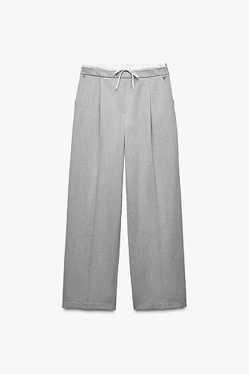 ZARA ÇİFT BEL BANTLI WIDE LEG PANTOLON