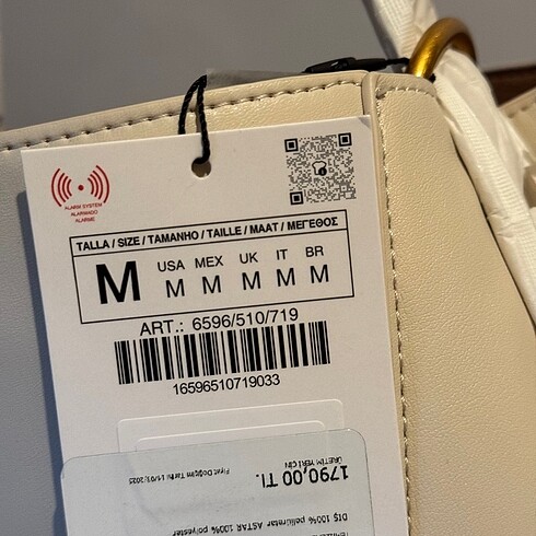 Beden beyaz Renk ZARA BUCKET ÇANTA