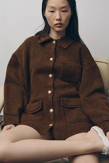 Zara ZARA DORE DÜĞMELİ TRİKO HIRKA
