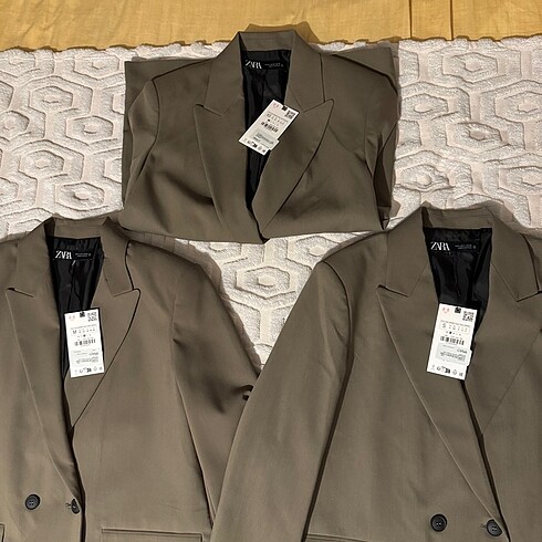 s Beden haki Renk ZARA KRUVAZE OVERSIZE BLAZER