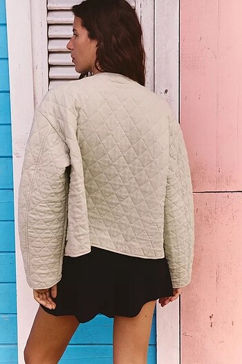 Zara ZARA KETEN KAPİTONE CEKET