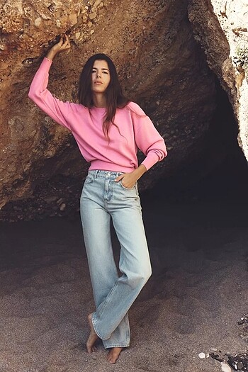 36 Beden ZARA Z1975 STRAIGHT YÜKSEK BEL UZUN PAÇA JEAN