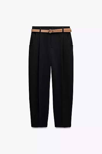 ZARA KEMERLİ PENSLİ PANTOLON