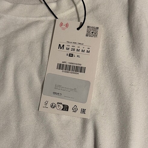 m Beden Zara BASİC DÜZ TRİKO KISA KOLLU TOP