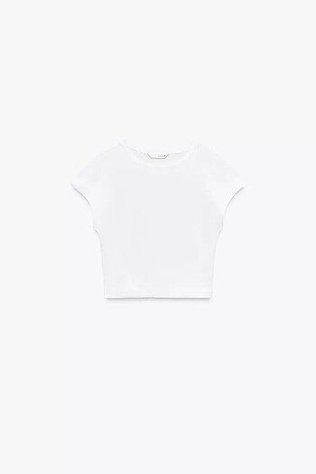 ZARA MODAL PAMUKLU CROP T-SHIRT