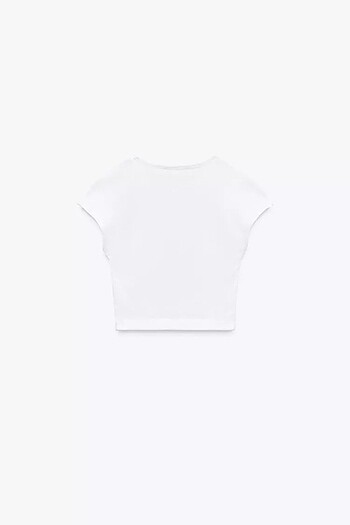 Zara ZARA MODAL PAMUKLU CROP T-SHIRT