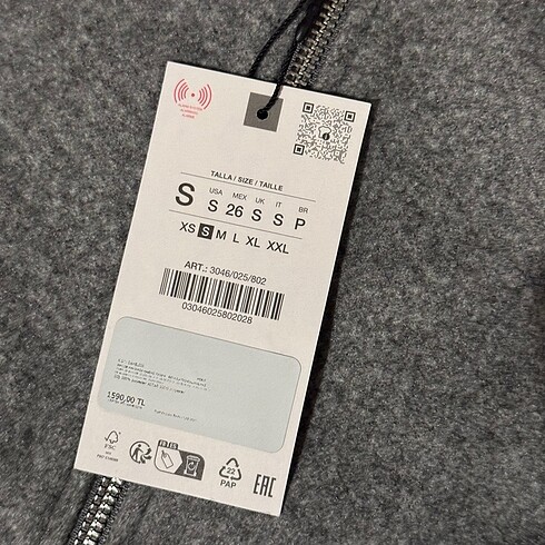 s Beden ZARA ELASTİK KENARLI YUMUŞAK BOMBER CEKET