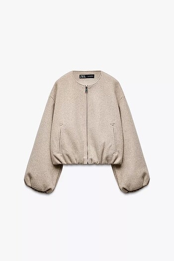 ZARA ELASTİK KENARLI YUMUŞAK BOMBER CEKET