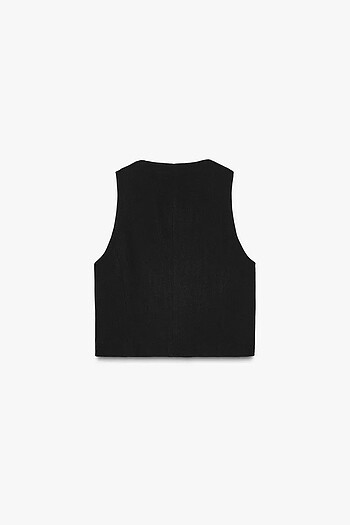 Zara ZARA BİSİKLET YAKA KISA YELEK